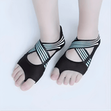 FlexStep - skridsikre yogastrømper med åndbar lycra & ekstra stabilitet til pilates, dans og fitness