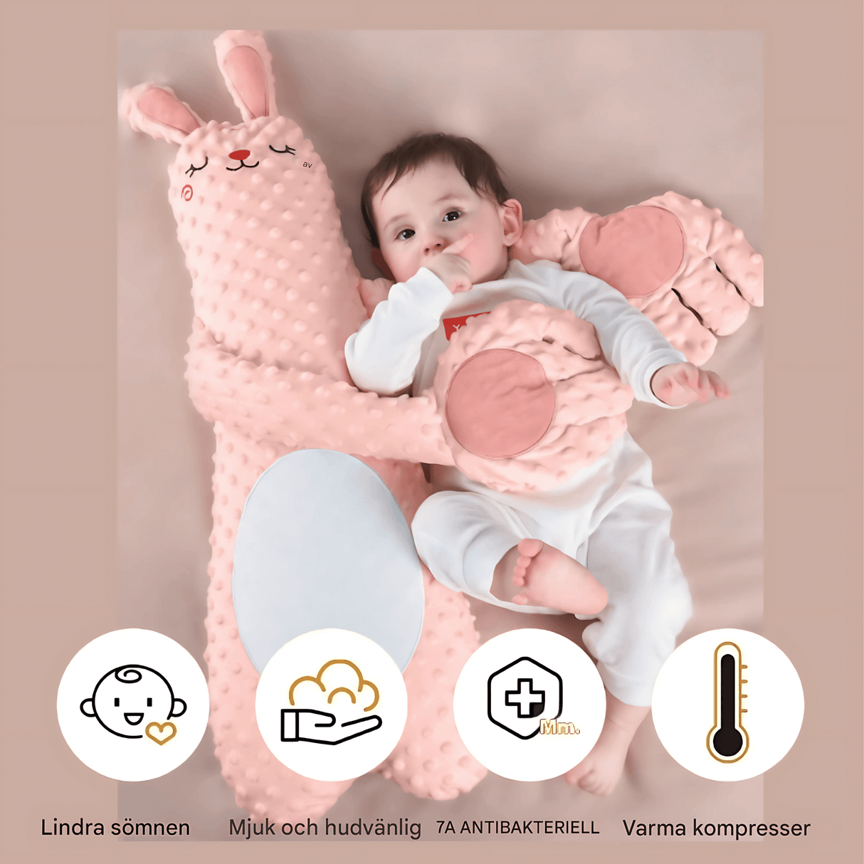 CuddleNest - Multifunctional Baby Sleep Doll with Safety, Warmth, Music and Flapping Fingers