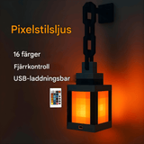 SoulLantern – Pixelinspirerad Vägglampa med 16 Färger, Fjärrkontroll & USB-laddning för Sovrum och Dekorativ Atmosfär