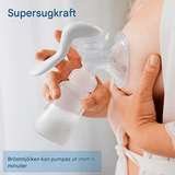 LactiMate - Manual Breast Pump in BPA-free Silicone with Ergonomic Handle & Quiet Operation