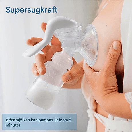 LactiMate - Manual Breast Pump in BPA-free Silicone with Ergonomic Handle & Quiet Operation