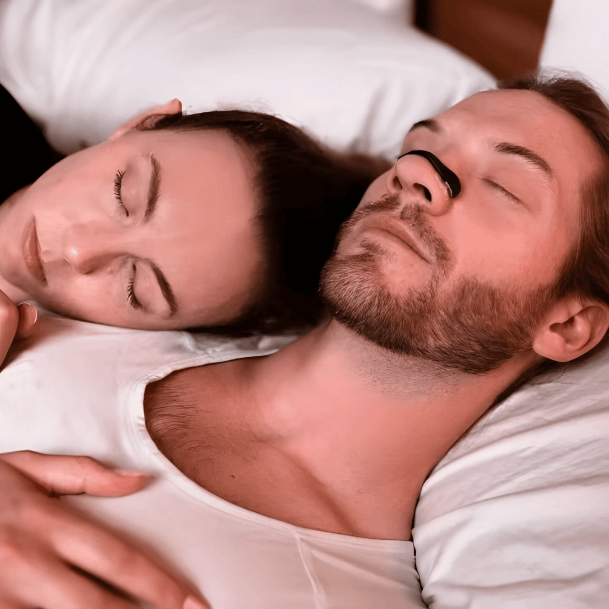 AirNite - Anti-Snoring Kit in Black or White with Nose Clip & Breathing Tabs for Better Nasal Breathing