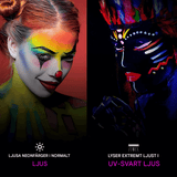 NeonAura – Halloween Neon Fluorescerande UV Body Paint Set för Ansikte och Kropp, Glow in the Dark, Party & Festivalfärg