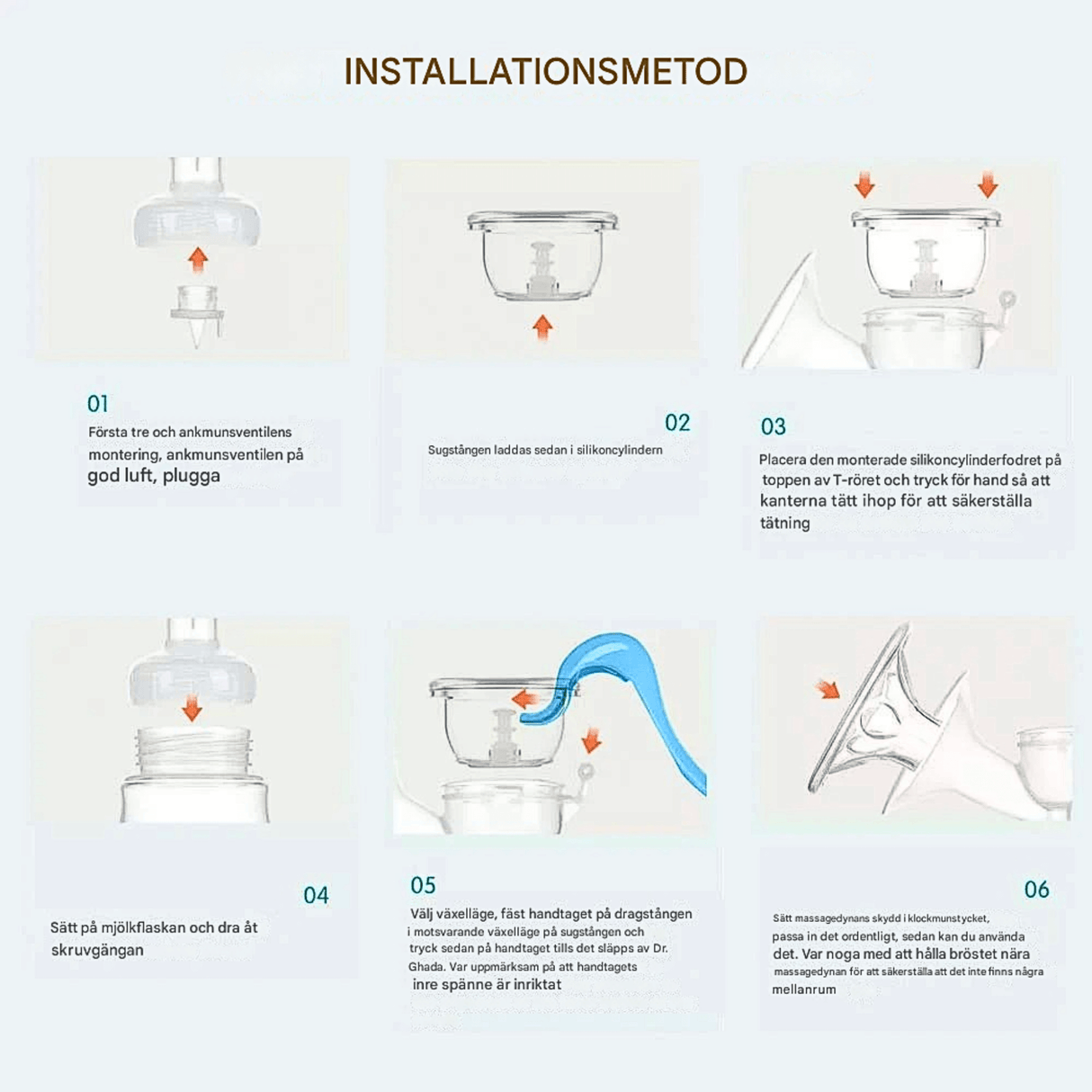 LactiMate - Manual Breast Pump in BPA-free Silicone with Ergonomic Handle & Quiet Operation