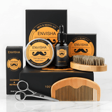 BeardMaster - 6-in-1 Beard Care Kit for Men with Oil, Balm, Comb, Brush & Scissors
