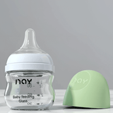 BabyFlow – Anti-Kolik Babyflaska i Glas med Mjukt Silikonnapp & Kontrollerad Flödesdesign