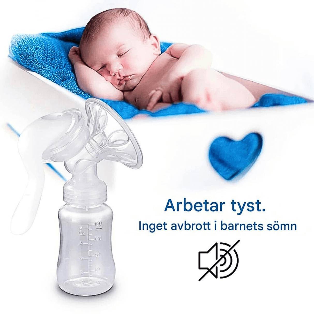 LactiMate - Manual Breast Pump in BPA-free Silicone with Ergonomic Handle & Quiet Operation
