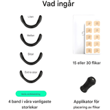 AirNite - Anti-Snoring Kit in Black or White with Nose Clip & Breathing Tabs for Better Nasal Breathing