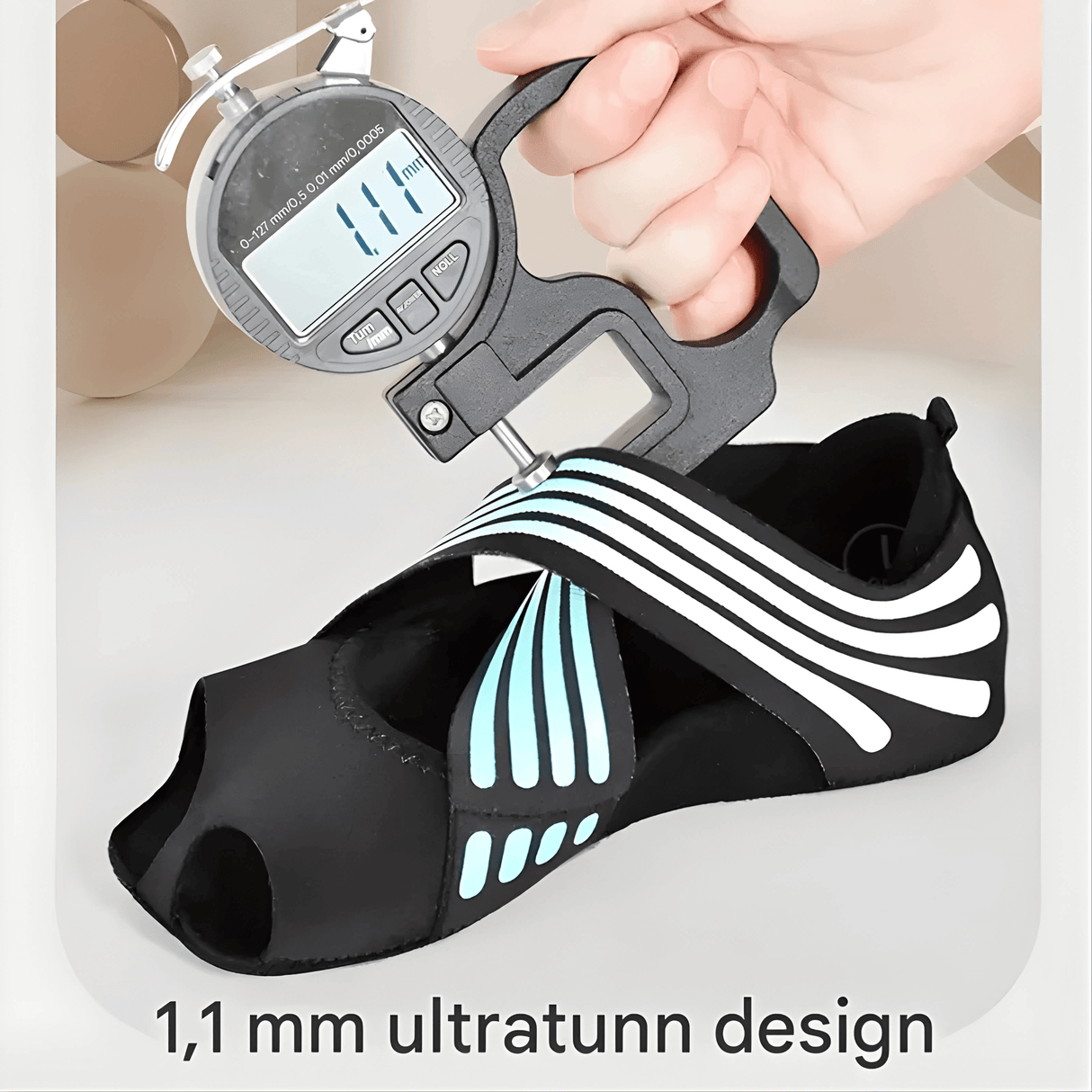 FlexStep - skridsikre yogastrømper med åndbar lycra & ekstra stabilitet til pilates, dans og fitness