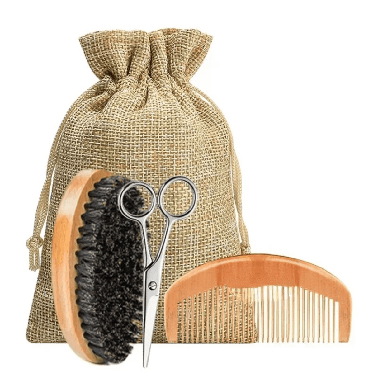 BeardMaster - 6-in-1 Beard Care Kit for Men with Oil, Balm, Comb, Brush & Scissors