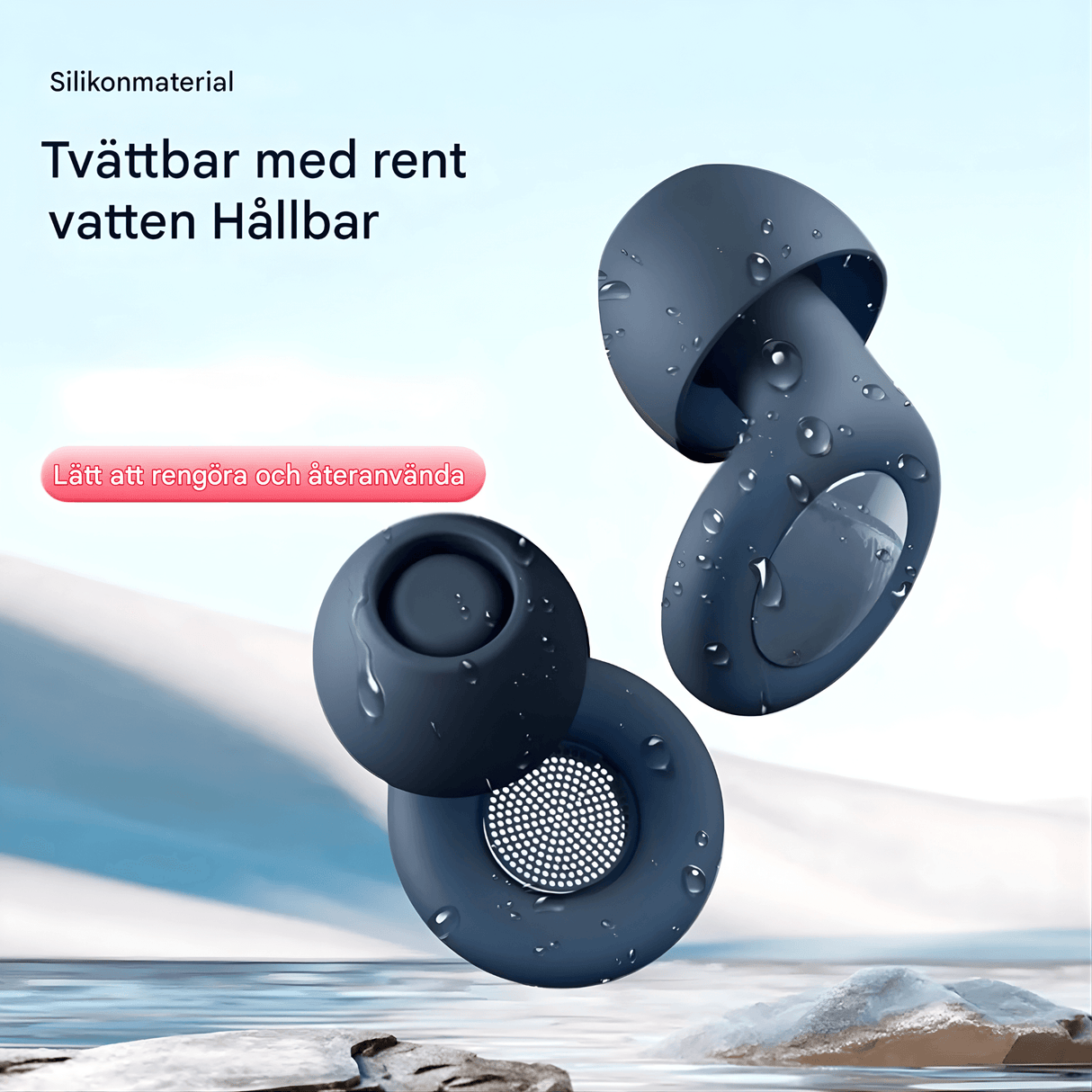 SilenEase - Soft Reusable Silicone Earplugs for Sleep, Travel & Concentration