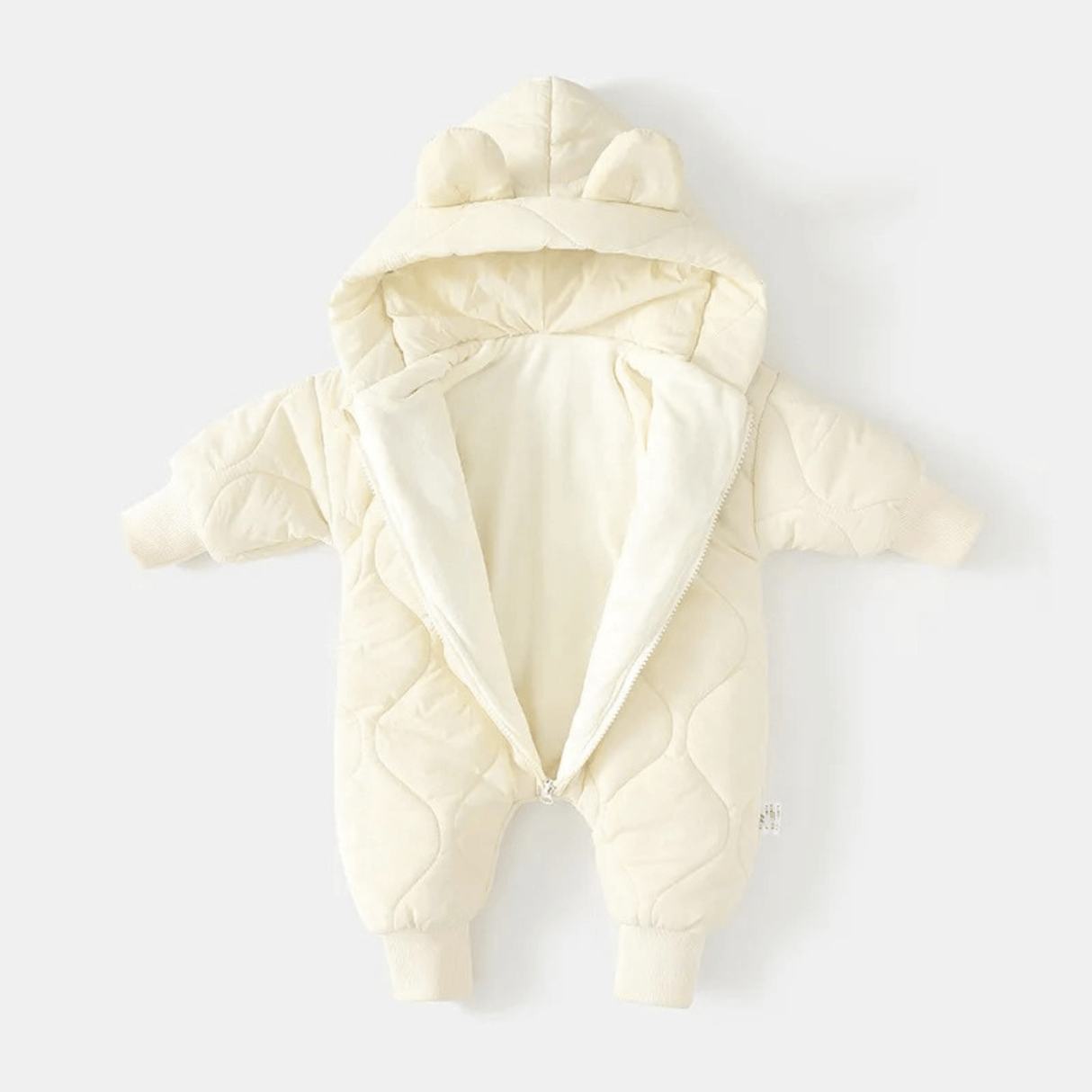 CuddleWear – Varm Babyoverall med Fleecefoder & Lättanvänd Dragkedja för Höst och Vinter