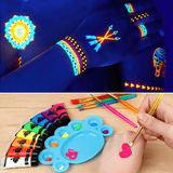 NeonAura – Halloween Neon Fluorescerande UV Body Paint Set för Ansikte och Kropp, Glow in the Dark, Party & Festivalfärg
