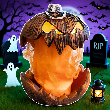 PumpkinFright – Animated Halloween Pumpa med LED-ögon & Ljudeffekter för Spökhus och Festdekoration
