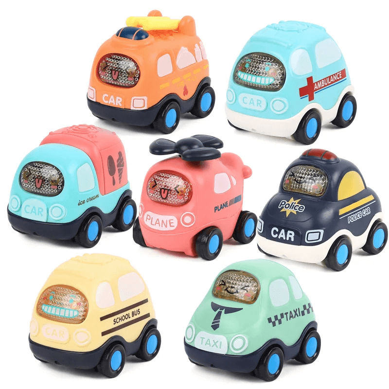 Mini Dragbakningsbil för Småbarn – Gummibilsdesign och Utbildande Lek