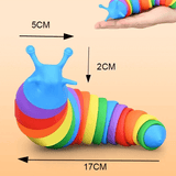 3D Färgglad Snigel Anti-Stress Leksak – Kreativ och Avslappnande Aktivitet