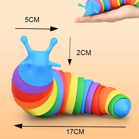 3D Färgglad Snigel Anti-Stress Leksak – Kreativ och Avslappnande Aktivitet