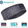 Wireless Bluetooth Sleep Headband & Eye Mask - Elastic, Comfortable Headphones with Removable Speakers for Sleep & Exercise