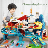 Dinosaurie Järnvägspark Leksakset – Kreativ Byggbar Banan med Dynamiska Bilar för Barn