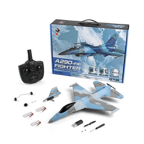 Fjärrstyrt RC F16 Jetflygplan i Skum – 2,4G, Realistisk Propeller, Segelfunktion & Lång Räckvidd