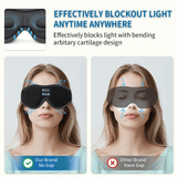 Snoozeit.™  - Bluetooth Sovmask med HD-högtalare - 3D Sovhörlurar med Autoavstängning | Trådlös Bluetooth 5.0