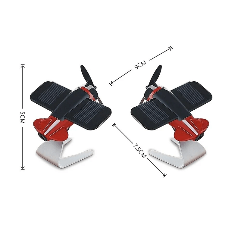 Solcellsdriven Mini Luftfräschare för Bil & Hem – Dekorativ i Flygplansdesign, Luftrenande & Energisnål