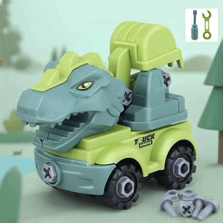 Mini Dinosauriefordon Byggsats – Lek och Lär med Kreativa Kombinationer