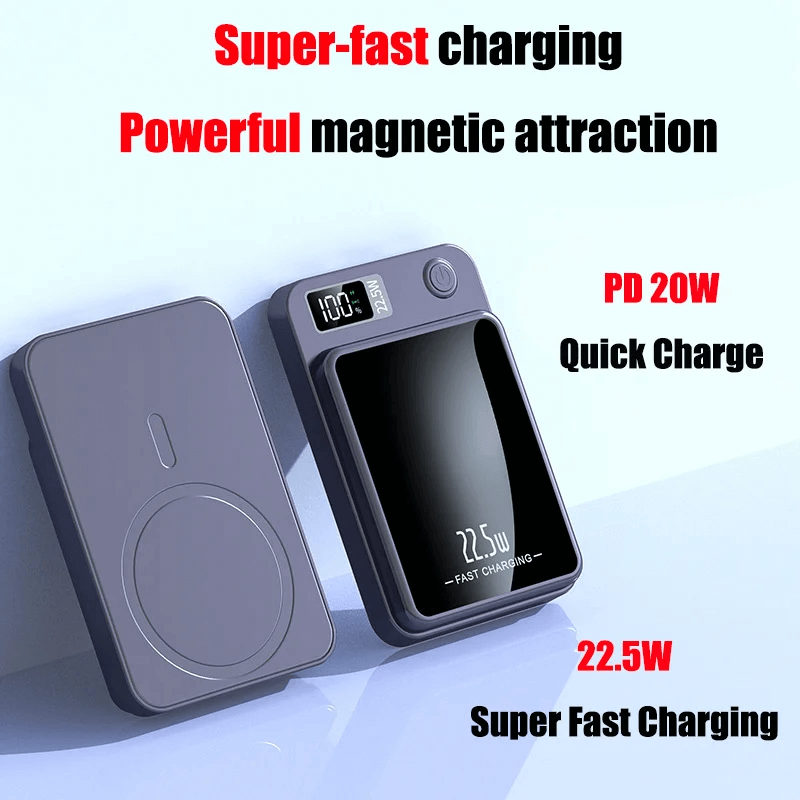 10000mAh Trådlös Magnetisk Powerbank