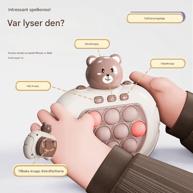 Pop It Snabb Tryck Spelmaskin – Stressavlastande och Pedagogisk Fidget-leksak