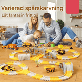Ingenjörsbilbana – Byggbar Racerbana med Mini Ingenjörsbilar för Barn