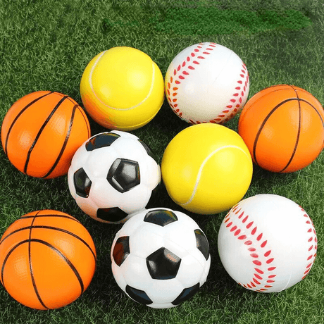 4-Pack Mjuka Stressbollar – Färgglada Bollar för Sport och Lek