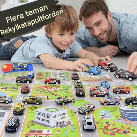 Barnens Mini Racingbilar Set – Robust Konstruktion och Återfjädring