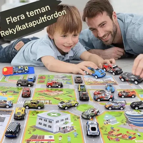 Barnens Mini Racingbilar Set – Robust Konstruktion och Återfjädring