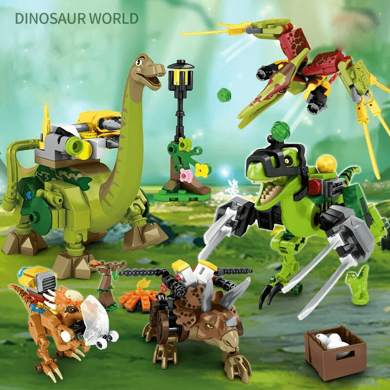 Dinosaurie Byggsats för Barn – Realistiska Dinosaurier | Pedagogisk Leksak i ABS-Plast för Kreativitet & Lärande