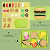 Mini Pretend Food Set – Realistisk Hamburgartallrik för Barns Rollspel