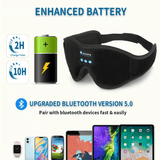 Snoozeit.™  - Bluetooth Sovmask med HD-högtalare - 3D Sovhörlurar med Autoavstängning | Trådlös Bluetooth 5.0