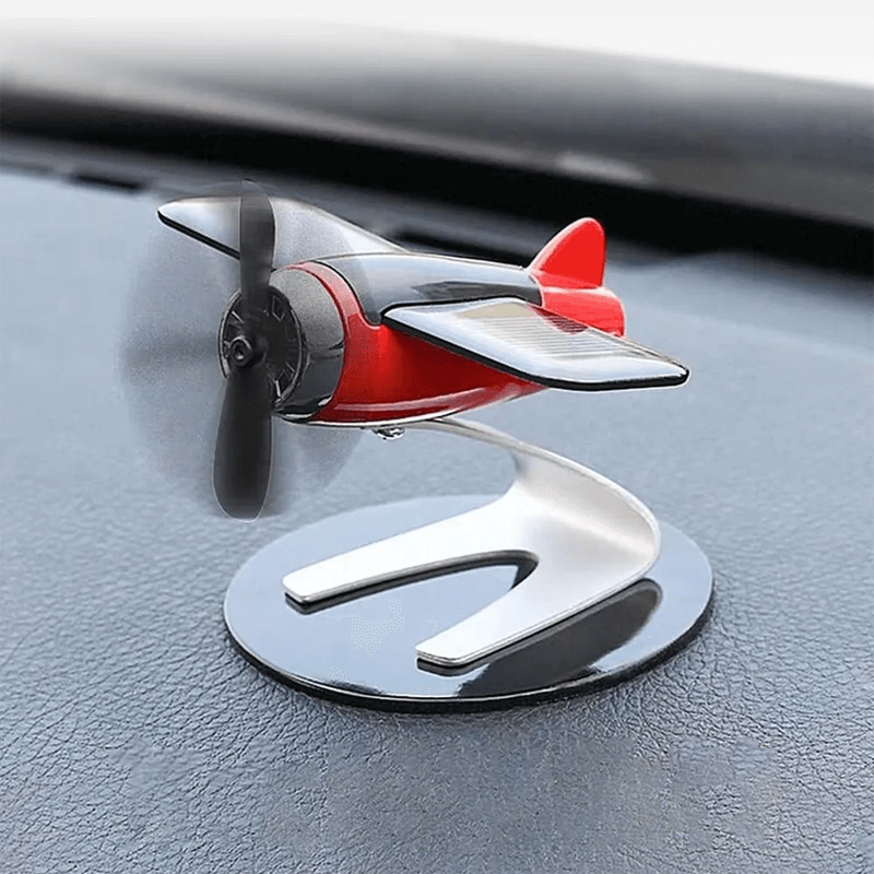 Solcellsdriven Mini Luftfräschare för Bil & Hem – Dekorativ i Flygplansdesign, Luftrenande & Energisnål