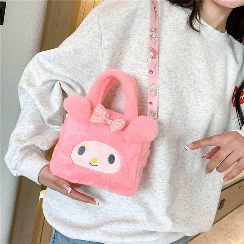 Sanrio Plyschväska – Bedårande Handväska med Cinnamoroll, Melody & Kuromi