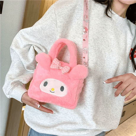 Sanrio Plyschväska – Bedårande Handväska med Cinnamoroll, Melody & Kuromi
