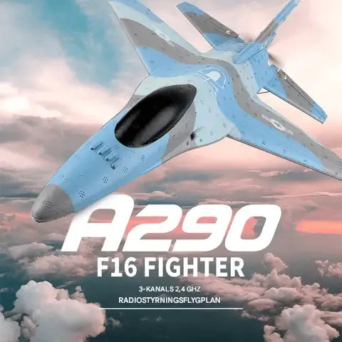 Fjärrstyrt RC F16 Jetflygplan i Skum – 2,4G, Realistisk Propeller, Segelfunktion & Lång Räckvidd