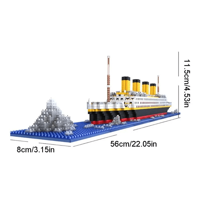 DIY Titanic 3D Byggklossar – 1860 Delar Skeppsmodell