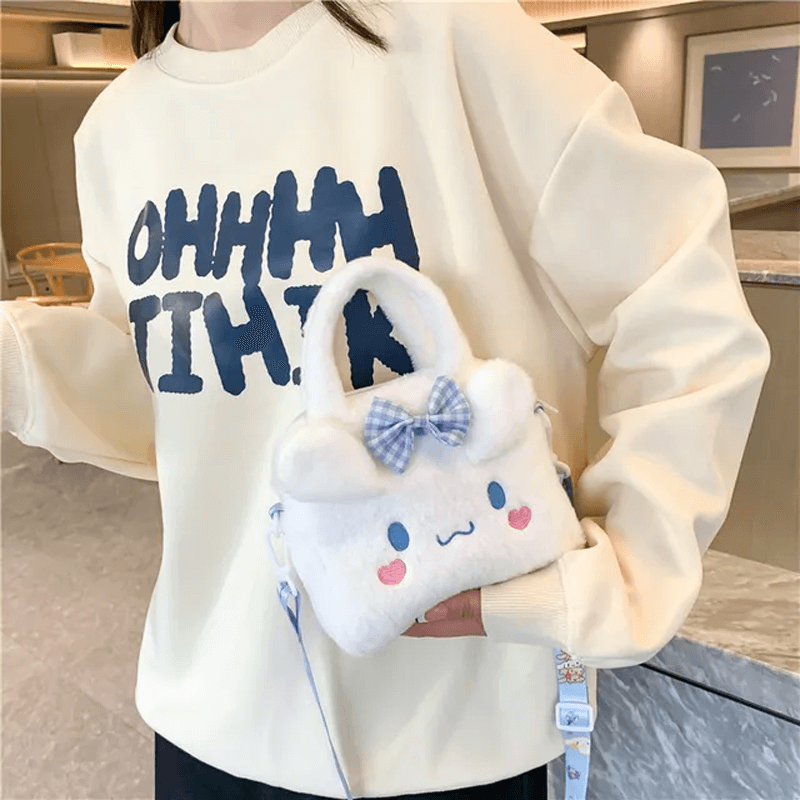 Sanrio Plyschväska – Bedårande Handväska med Cinnamoroll, Melody & Kuromi