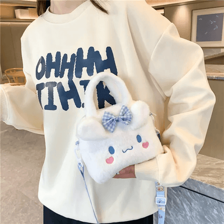 Sanrio Plyschväska – Bedårande Handväska med Cinnamoroll, Melody & Kuromi