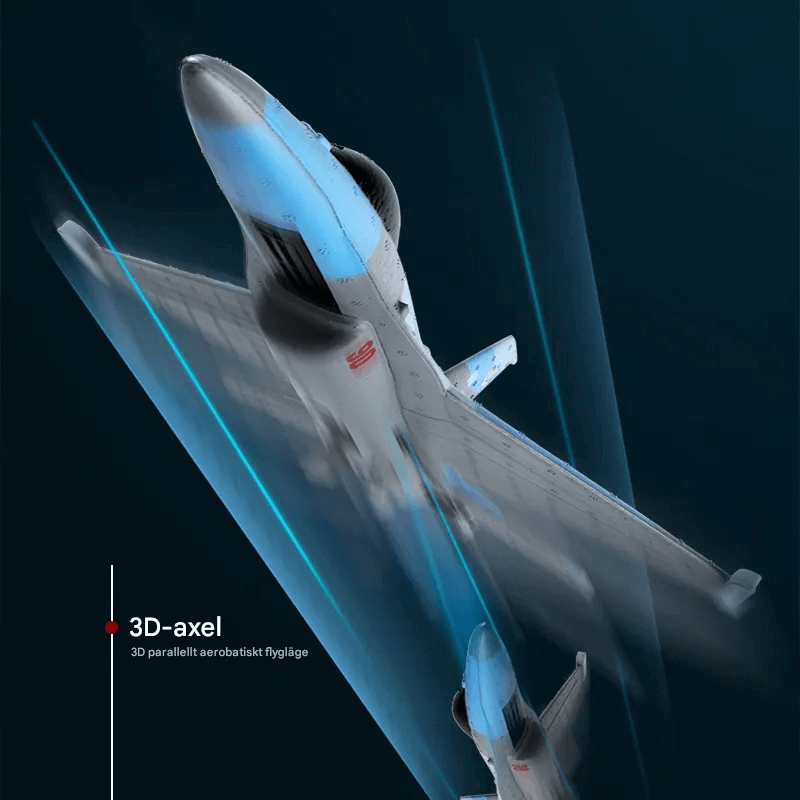 Fjärrstyrt RC F16 Jetflygplan i Skum – 2,4G, Realistisk Propeller, Segelfunktion & Lång Räckvidd