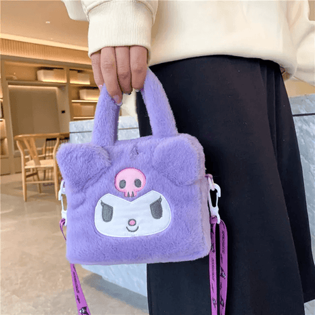 Sanrio Plyschväska – Bedårande Handväska med Cinnamoroll, Melody & Kuromi