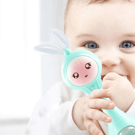Baby Rattle med Blinkande Ljus och Musik – Greppvänlig och Säker