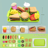 Mini Pretend Food Set – Realistisk Hamburgartallrik för Barns Rollspel