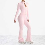 AeroFlare – Hurtigtørrende træningssæt til kvinder med slim fit jakke og tights med svaj til yoga, træning og hverdag