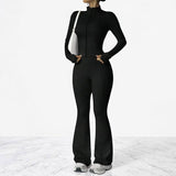 AeroFlare – Hurtigtørrende træningssæt til kvinder med slim fit jakke og tights med svaj til yoga, træning og hverdag