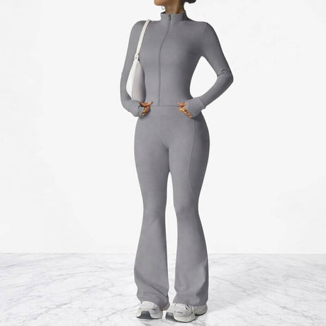 AeroFlare – Hurtigtørrende træningssæt til kvinder med slim fit jakke og tights med svaj til yoga, træning og hverdag